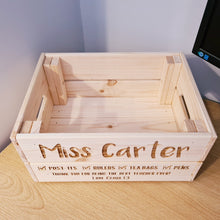 Load image into Gallery viewer, Personalised Teacher&#39;s Desk Tidy Crate - Made For You Gifts
