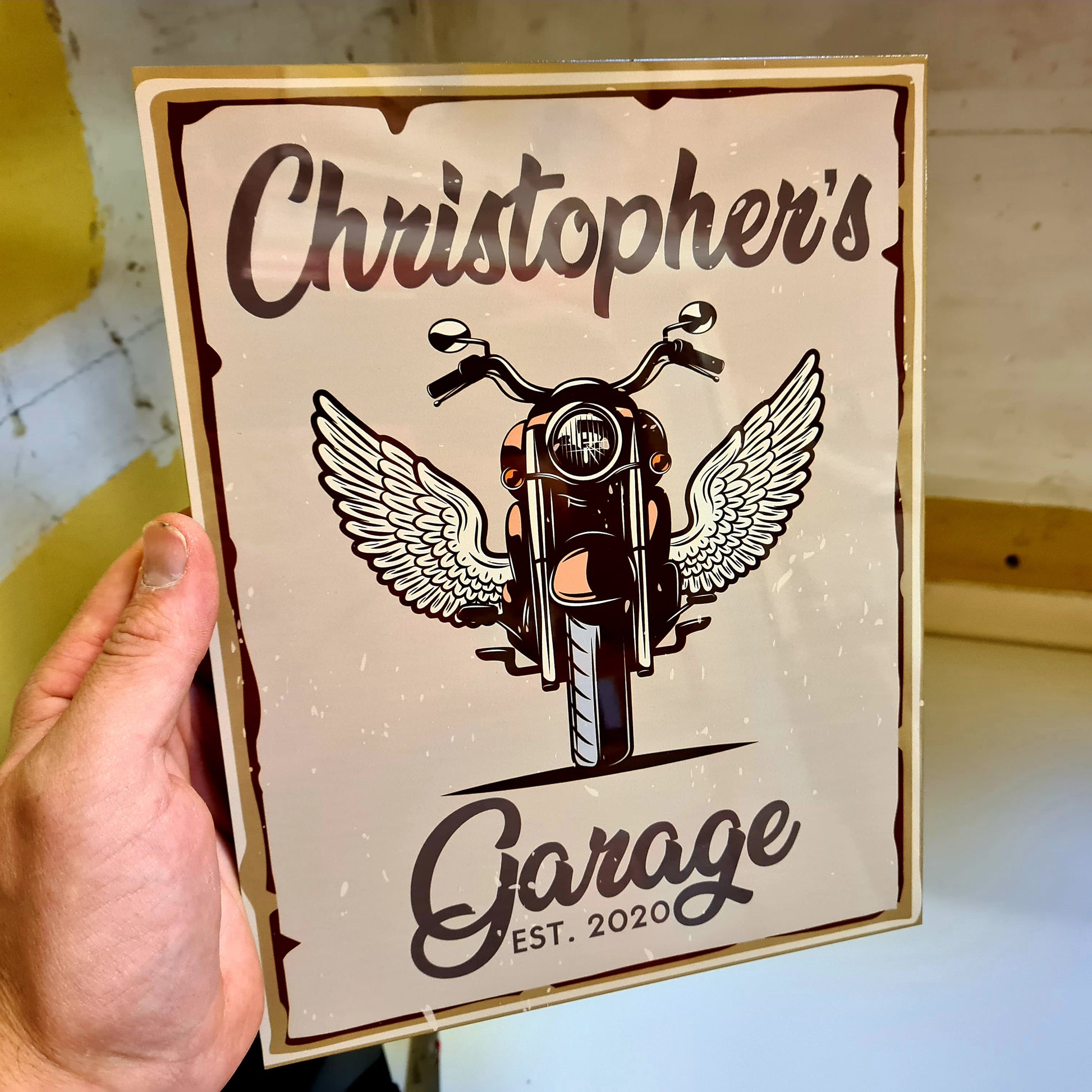 Vintage Motorbike Garage Sign - Made For You Gifts