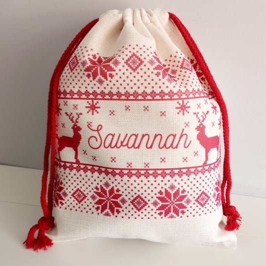 Knit Pattern Large Present Sack (Add-on, do not remove)