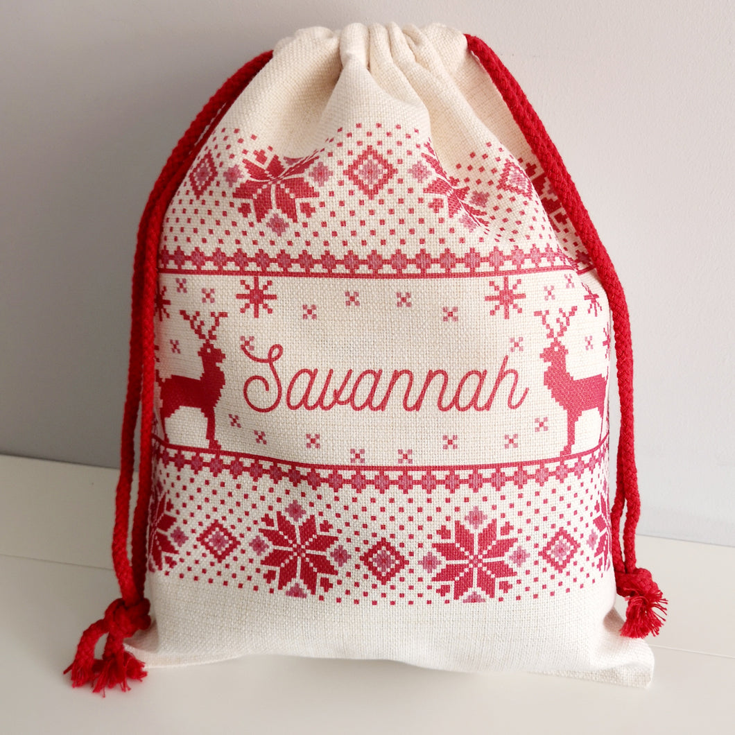 Knit Pattern Large Present Sack (Add-on, do not remove)