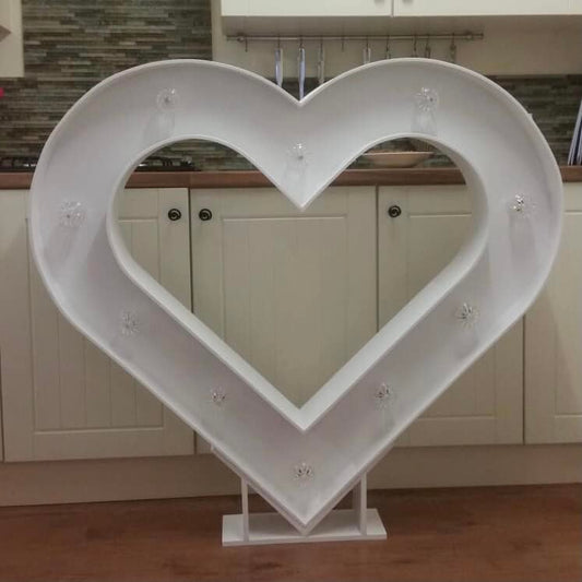 4ft Wooden Light Up Heart
