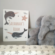 Load image into Gallery viewer, Narwhal Room Sign - Made For You Gifts
