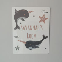 Load image into Gallery viewer, Narwhal Room Sign - Made For You Gifts
