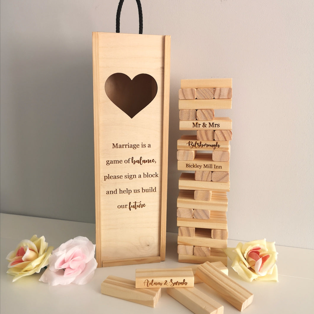 Wedding Tumbling Tower Guestbooks