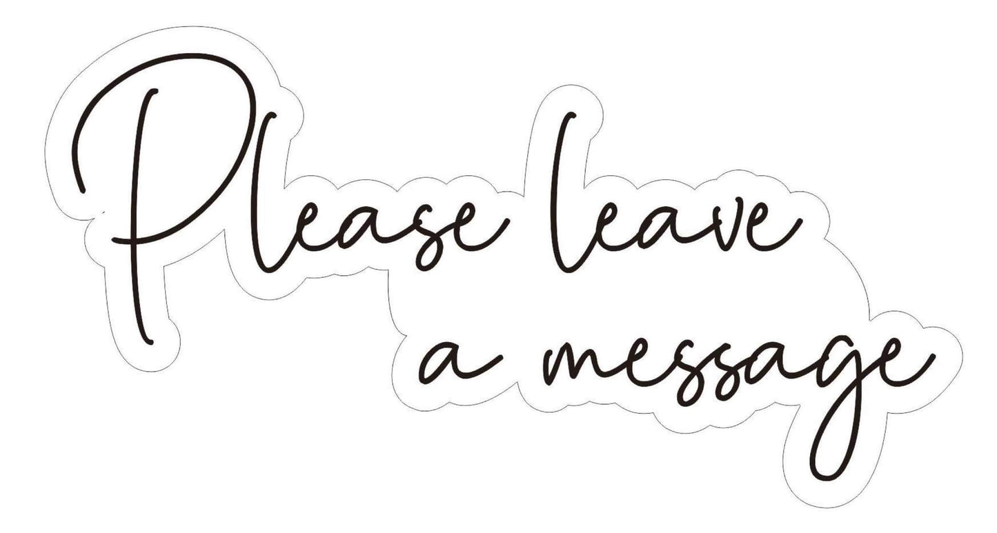 White LED Neon "Please leave a message" 80cm sign