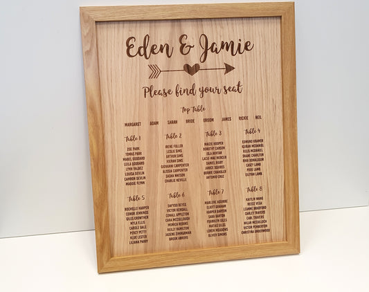 16x12" Seating Plan (Add-On, Do Not Remove) - Made For You Gifts